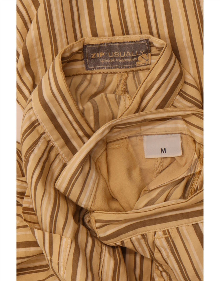 VINTAGE muške chino kratke hlače srednje veličine W32, bež prugasti pamuk