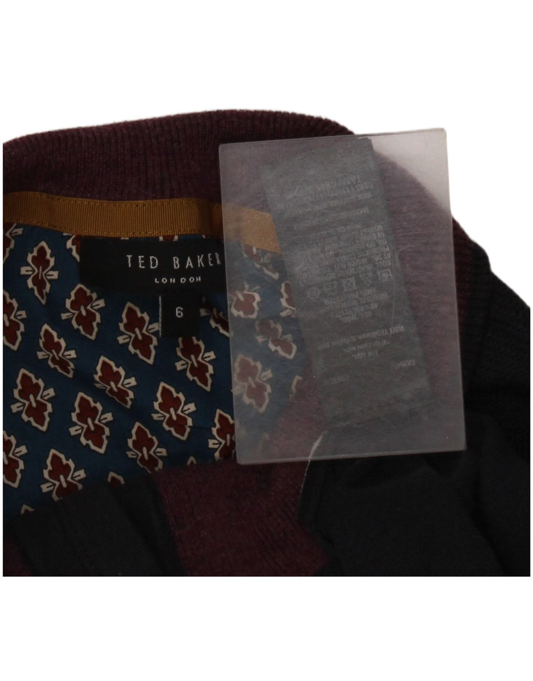 Ted Baker muški džemper s dugmadima i ovratnikom veličina 6 2XL tamnoplava vunena