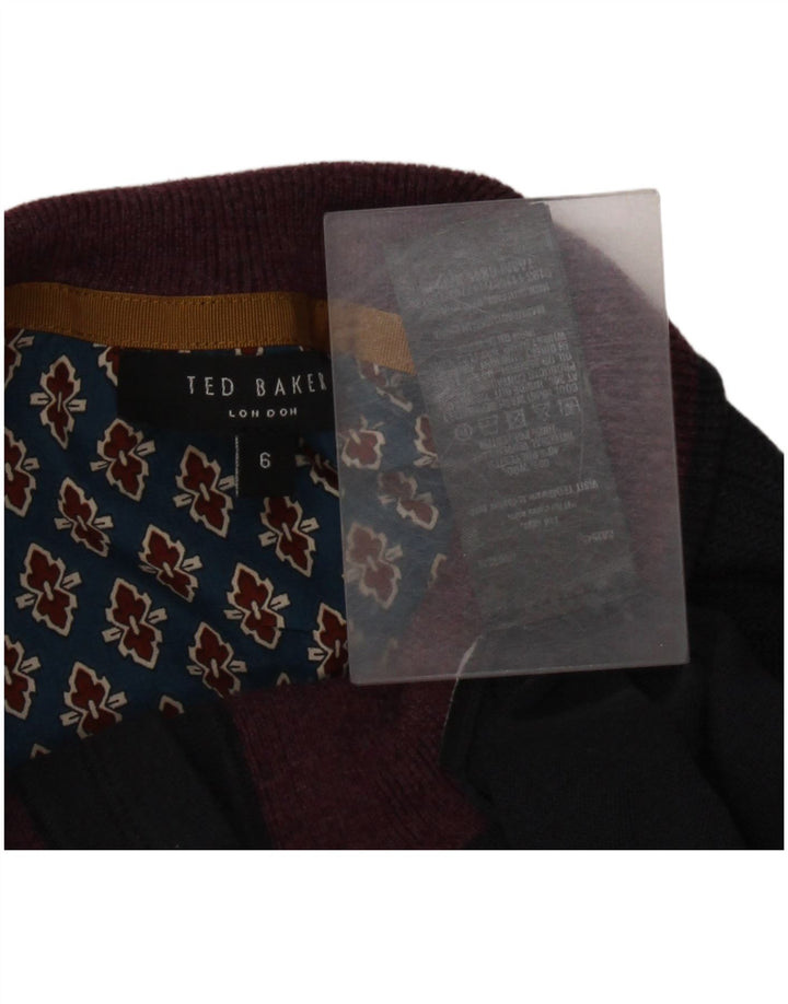 Ted Baker muški džemper s dugmadima i ovratnikom veličina 6 2XL tamnoplava vunena