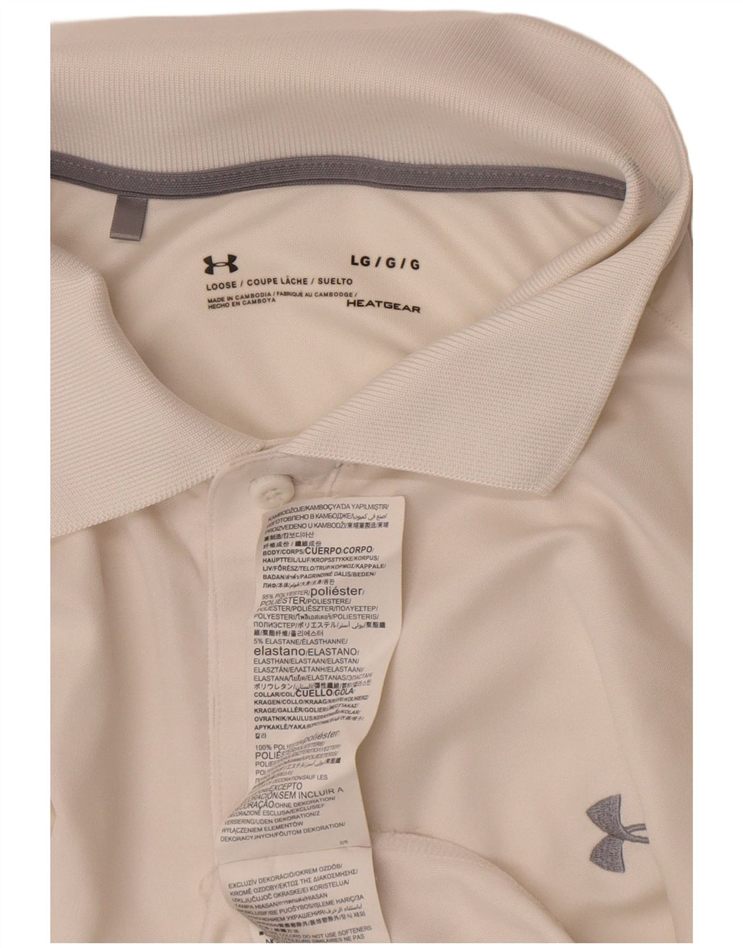 Under Armour muška polo majica Heat Gear Veliki bijeli poliester