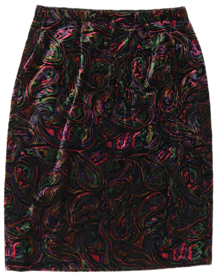 VINTAGE Ženska dvodijelna suknja s 1 gumbom UK 12 Srednje W32 Raznobojna