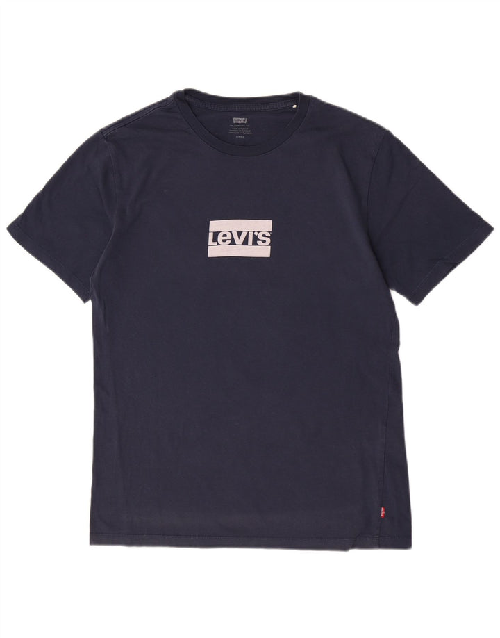 Levi's muška majica kratkih rukava s grafičkim motivima, mala tamnoplava pamuk