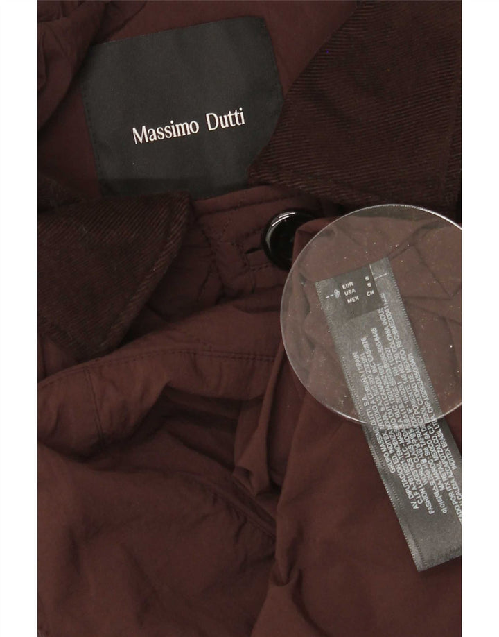 Prevelika ženska prošivena jakna Massimo Dutti UK 10, mali smeđi poliester