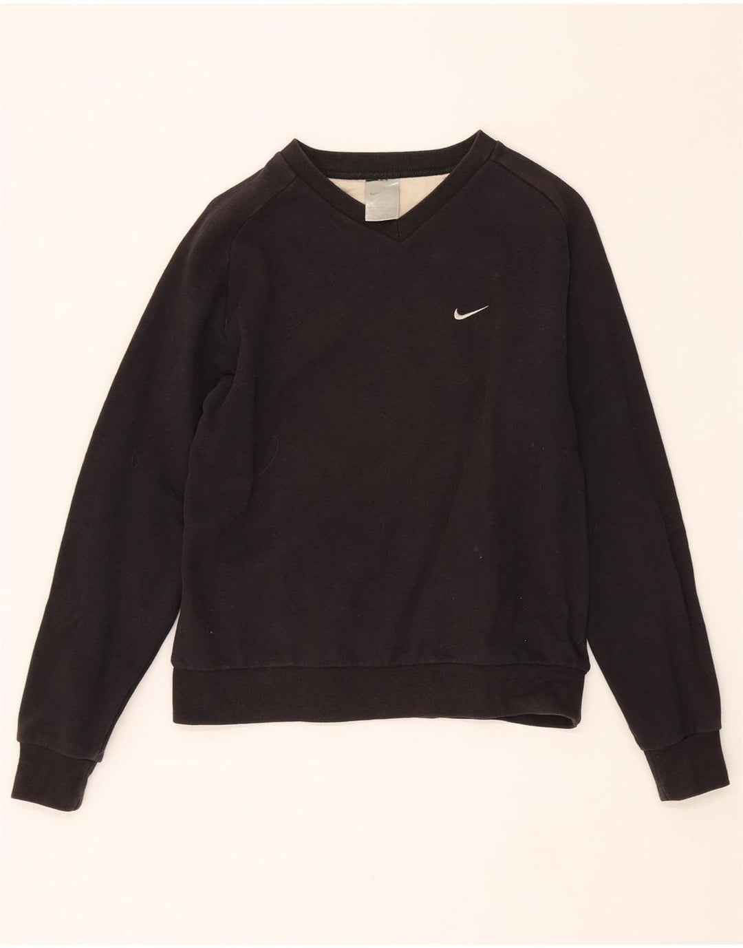 NIKE Womens Sweatshirt Jumper UK 10 Small Black Cotton Vintage Nike and Second-Hand Nike from Messina Hembry 