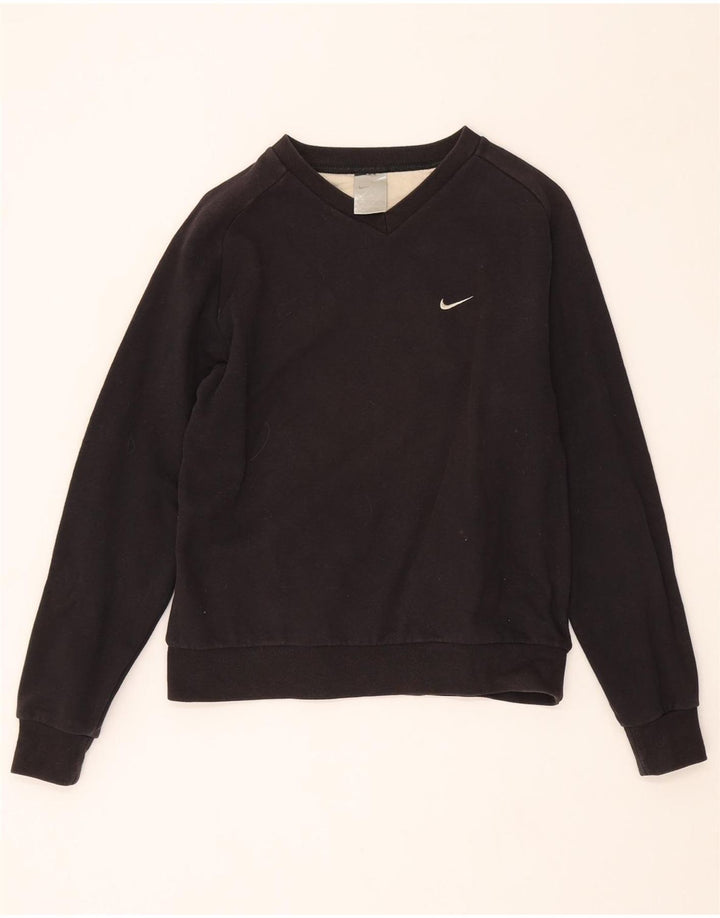 NIKE Womens Sweatshirt Jumper UK 10 Small Black Cotton Vintage Nike and Second-Hand Nike from Messina Hembry 