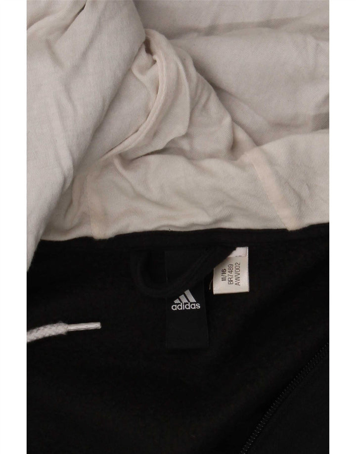 Adidas muški pulover s kapuljačom na patentni zatvarač veliki crni