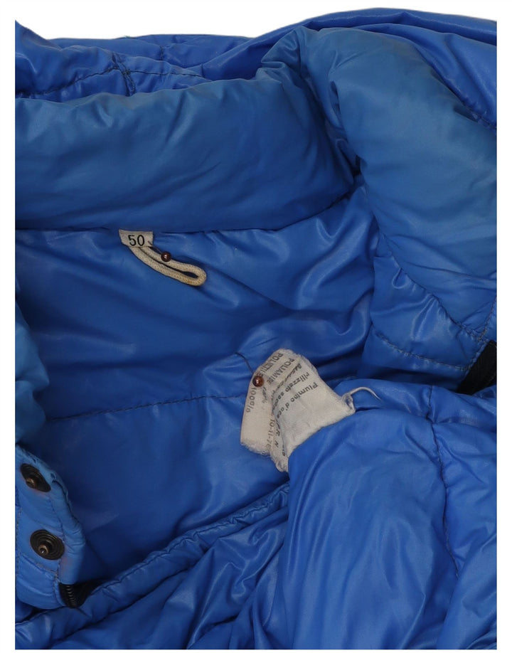 Vintage muška podstavljena jakna s kapuljačom IT 50 Large Blue Colourblock poliamid