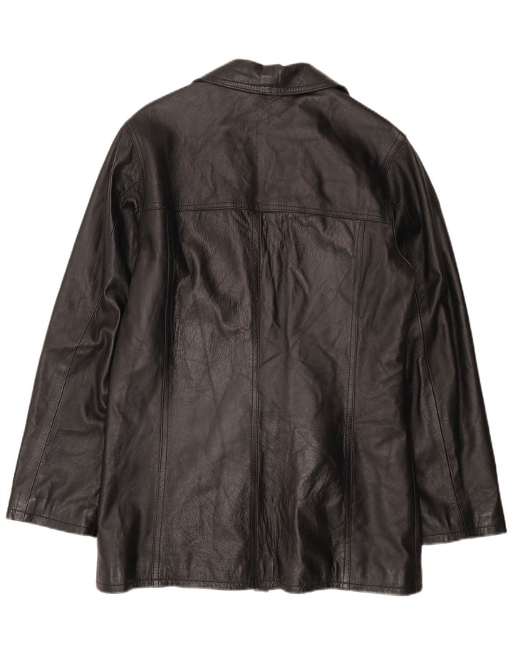 HELEN HUBERT Muška kožna jakna UK 38 Srednja crna koža