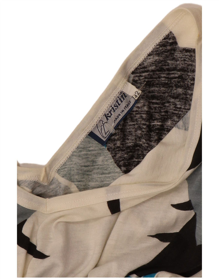 Vintage ženska haljina A-kroja s apstraktnim uzorkom IT 42 srednje višebojna