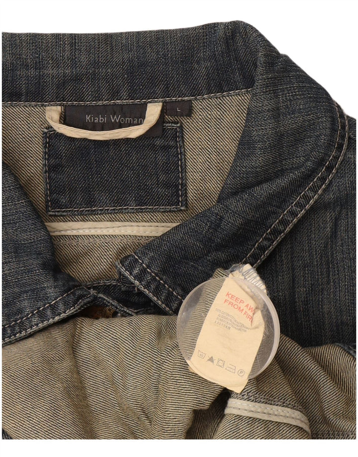 Kiabi ženska jakna od kratkog trapera UK 14 Large Blue Cotton