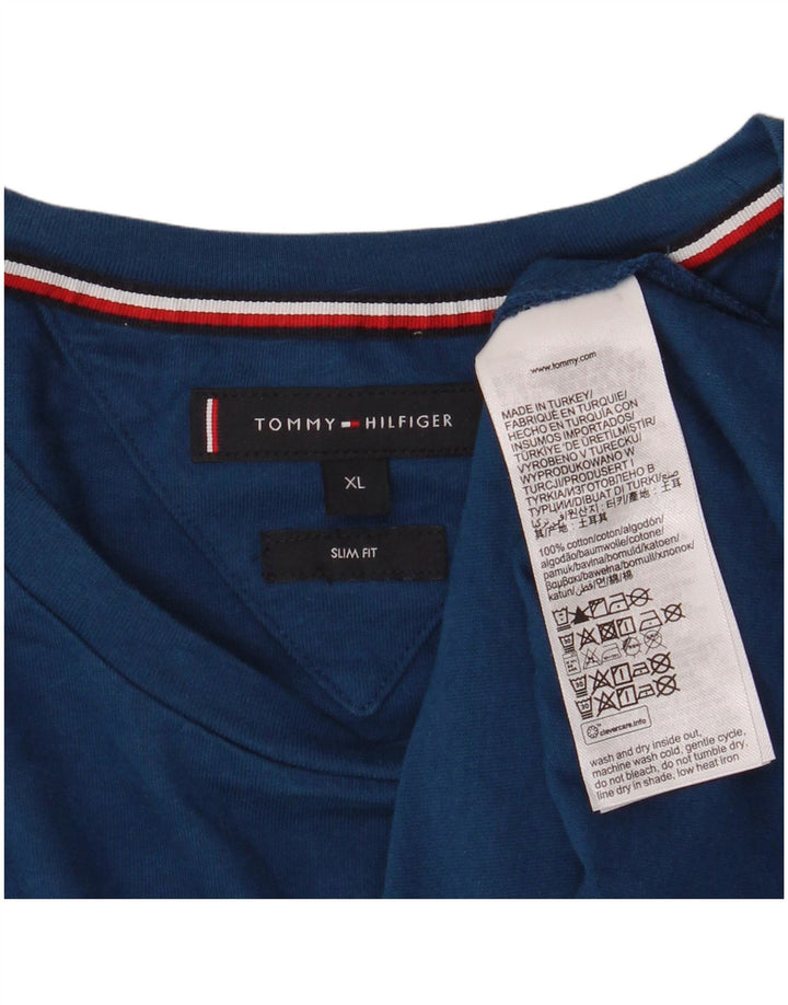 TOMMY HILFIGER Muška majica kratkih rukava Slim Fit XL plavi pamuk