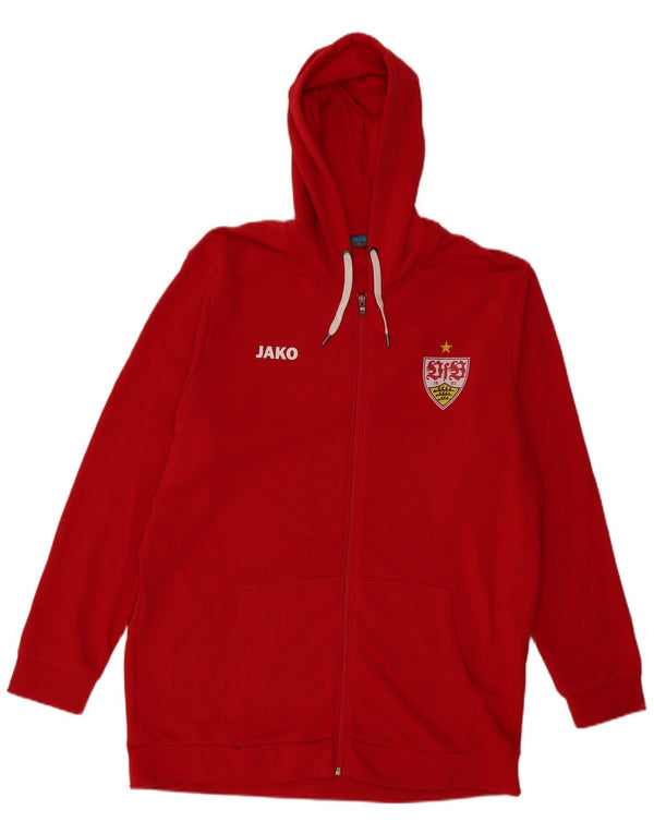 Jako muški pulover s kapuljačom na patentni zatvarač 3XL, crveni pamuk