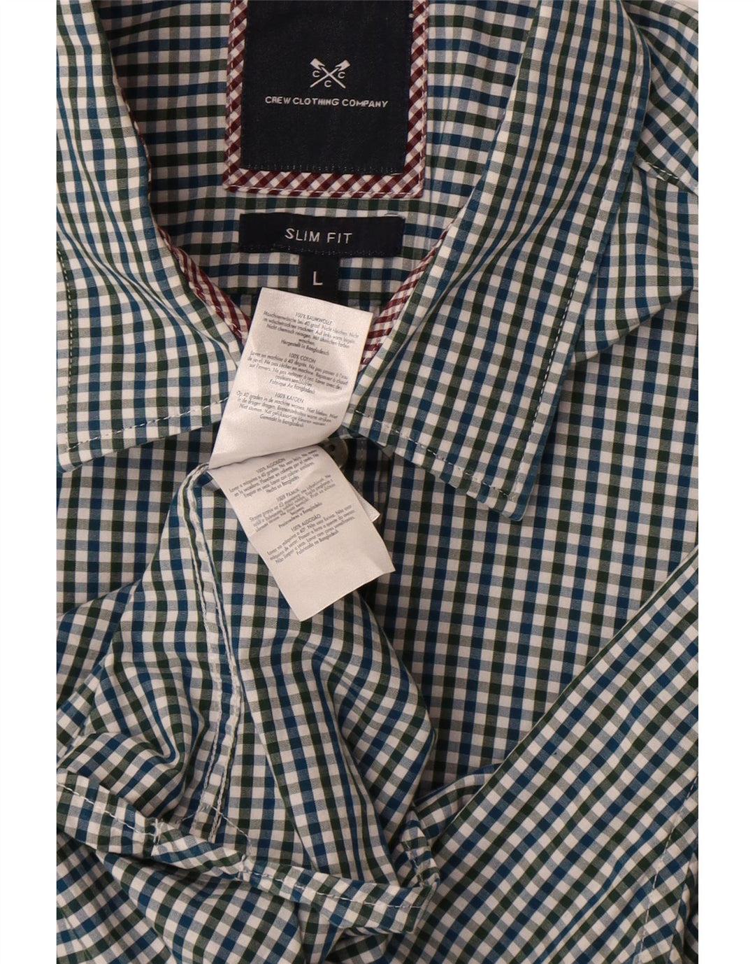 Crew Clothing Muška uska košulja, velika pamuk od gingham boje