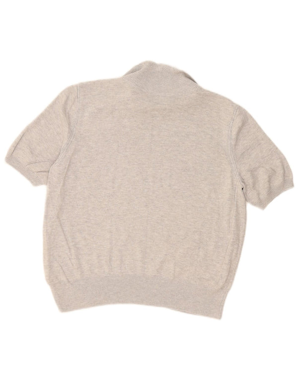 Marks & Spencer ženski džemper s polo ovratnikom UK 14 Large Grey Flecked
