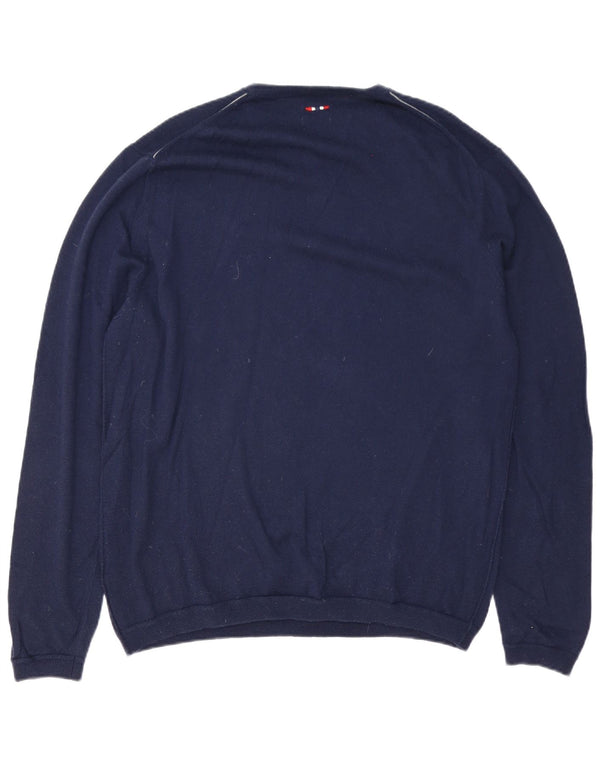 Napapijri muški džemper s okruglim izrezom 2XL tamnoplava merino vuna