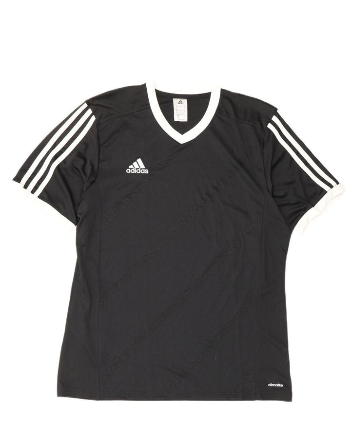 ADIDAS Mens Climalite Graphic T-Shirt Top Large Black Polyester