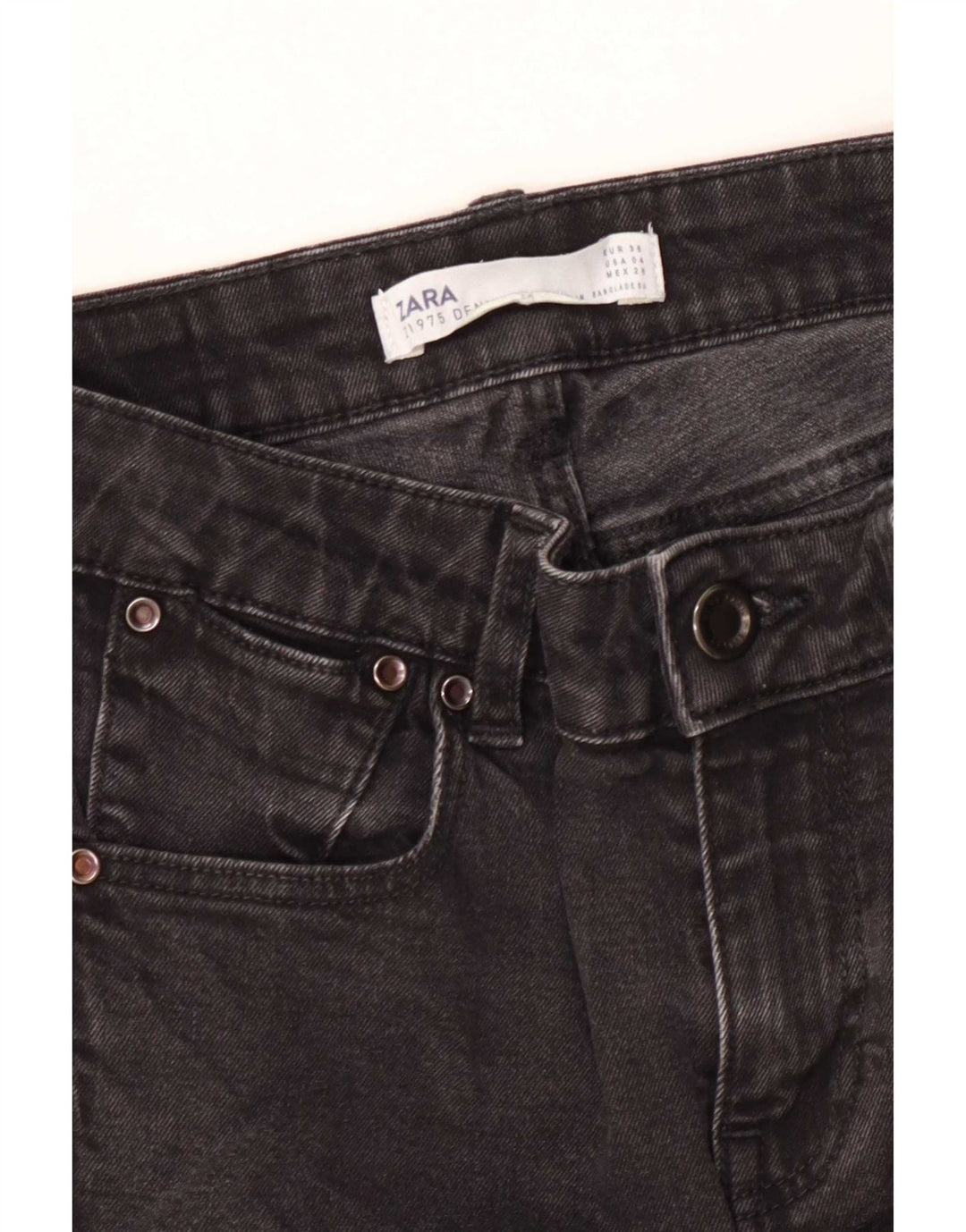 Zara ženske lepršave traperice EU 36 XS W26 L26 crne