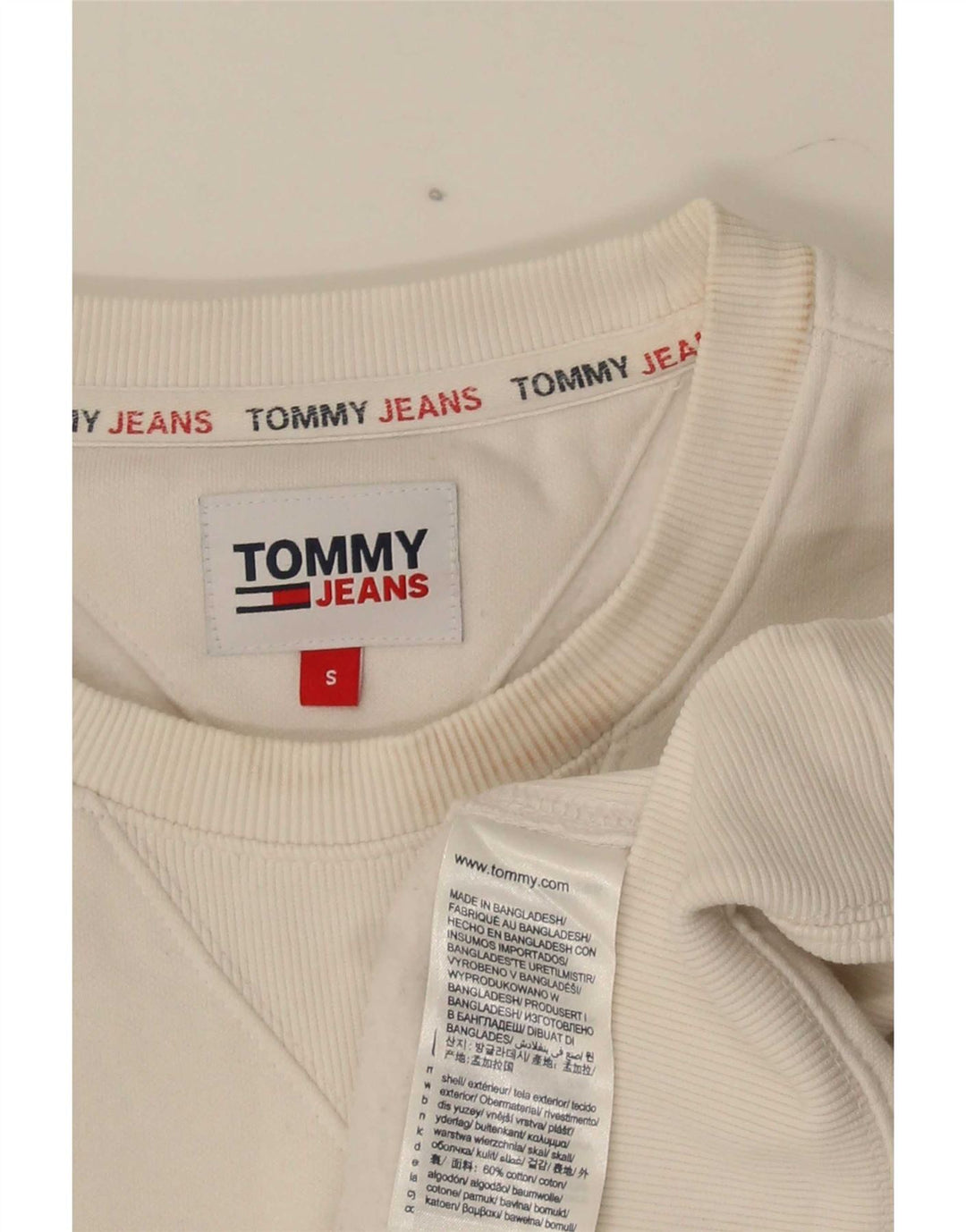 Tommy Hilfiger Muški džemper s grafičkim motivima Mali bijeli pamuk