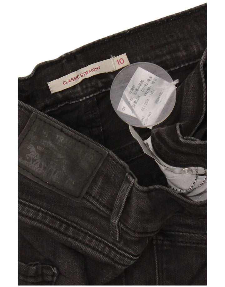 Levi's Womens Classics Classic Fit Straight Jeans US 10 Large W30 L30 crne