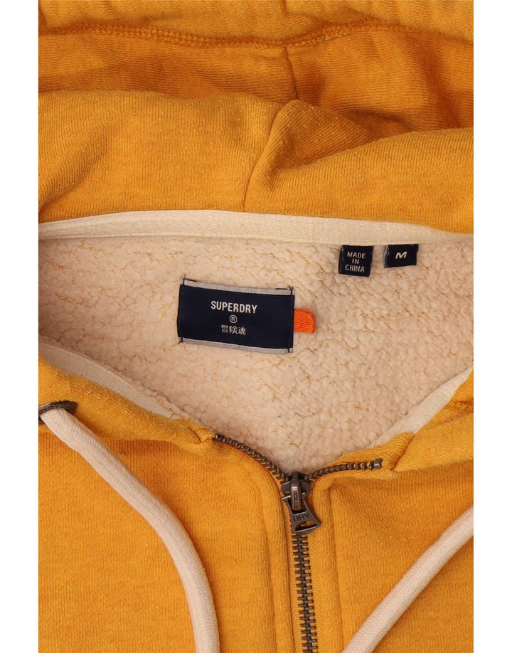 Superdry muški pulover s kapuljačom na patentni zatvarač srednje žuti pamuk
