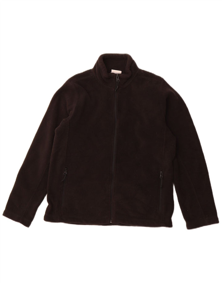 RUSSELL ATHLETIC Womens Fleece Jacket UK 12 Medium Black