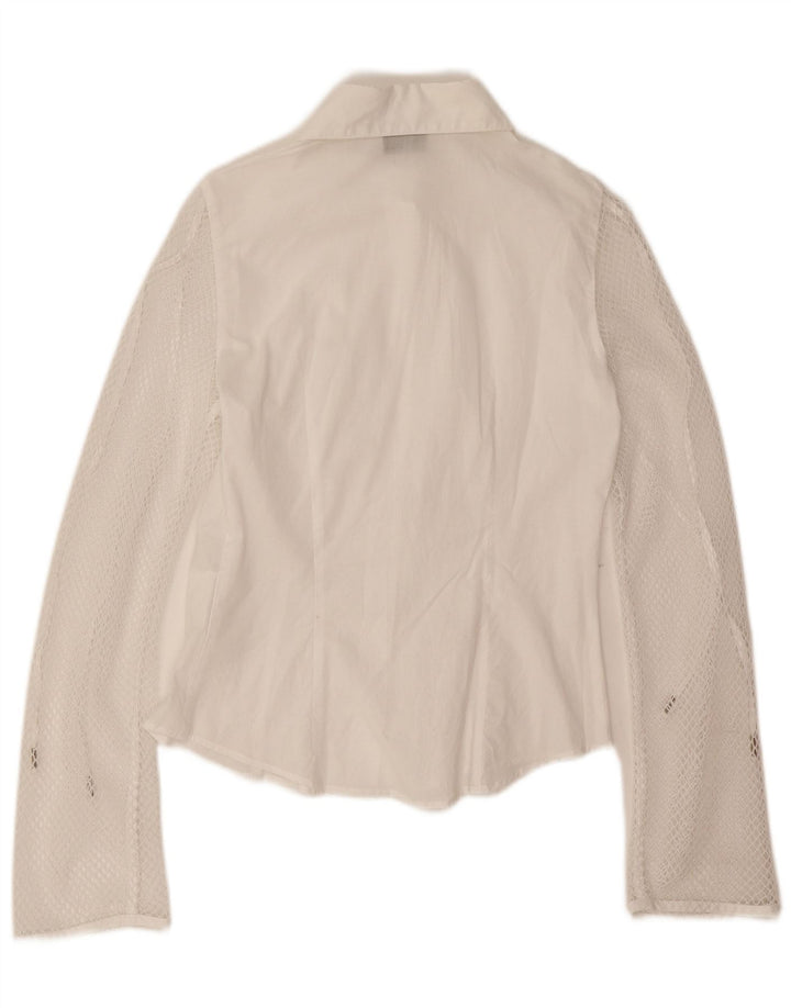 Roccobarocco ženska košulja bluza UK 8 Mala bijela