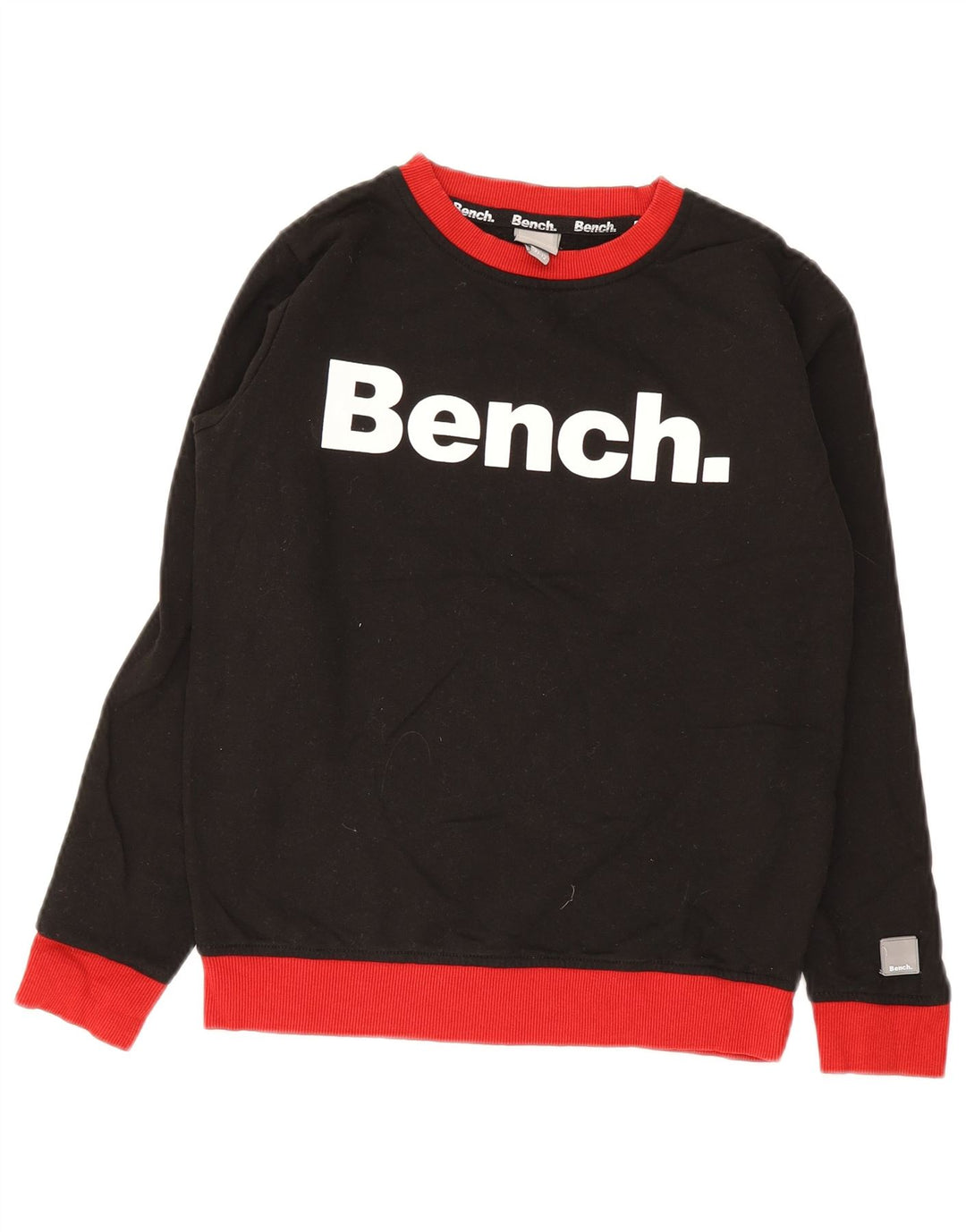 Bench Boys Graphic Sweatshirt Džemper 11-12 godina crni pamuk