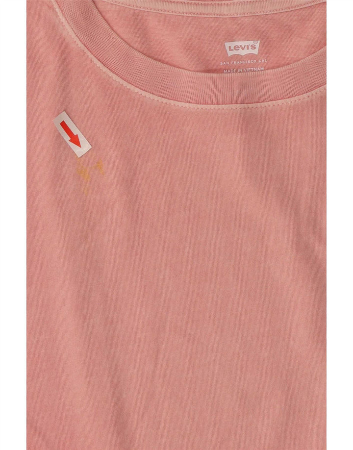 Gornja ženska majica kratkih rukava Levi's s velikim grafičkim motivima UK 10 Small Pink