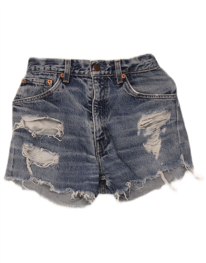 Levi's ženske kratke traper hlače s oštećenim izgledom W24 XS plave