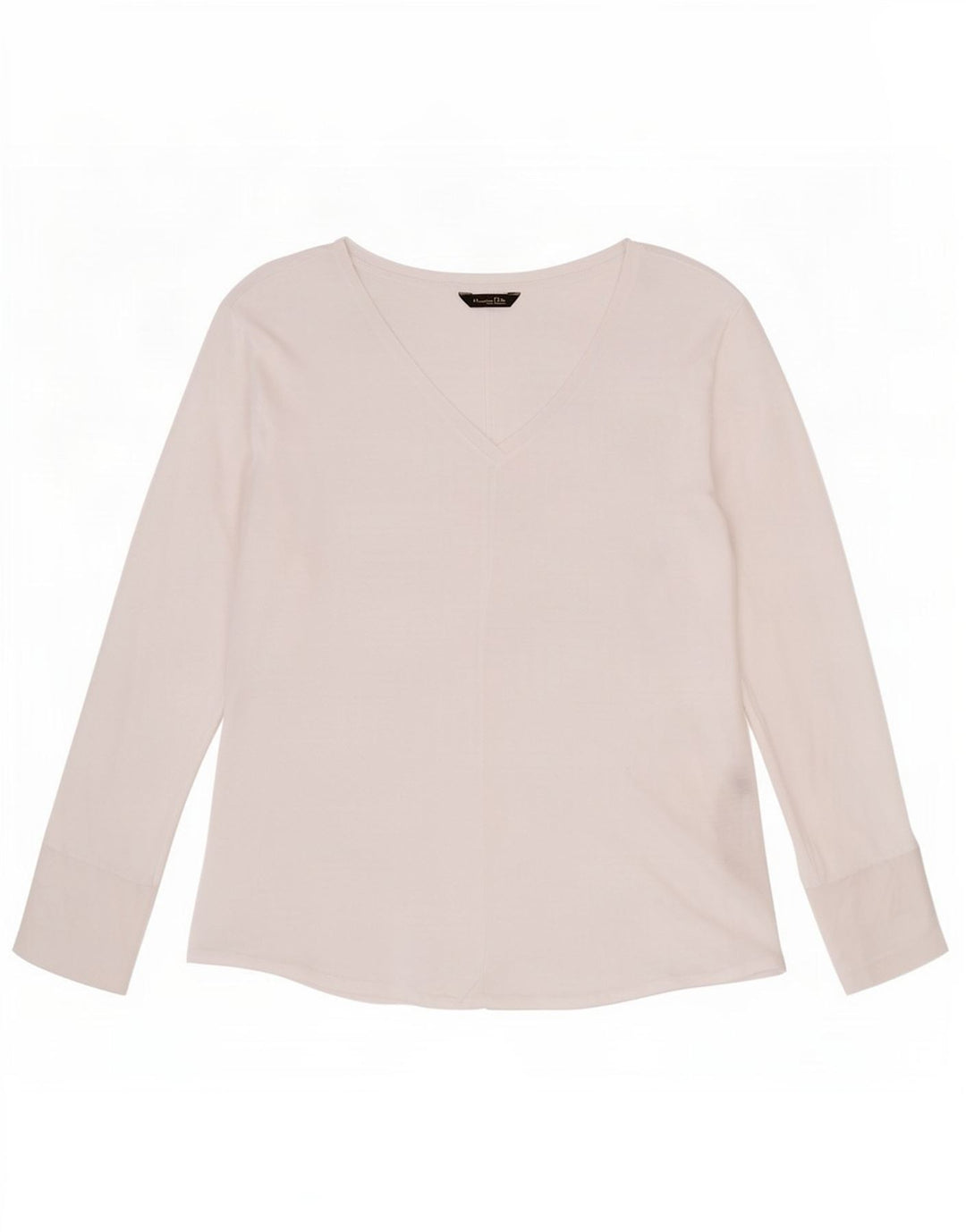 Ženska prozirna majica dugih rukava Massimo Dutti UK 12 Srednje bijeli liocel