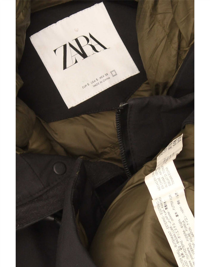 Zara muška vjetrovka s kapuljačom UK 36 mali crni poliester