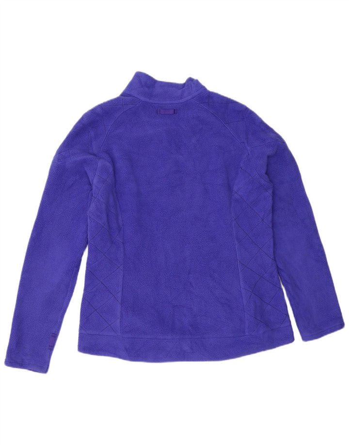 EDDIE BAUER Ženska flis jakna UK 14 Srednje ljubičasti poliester