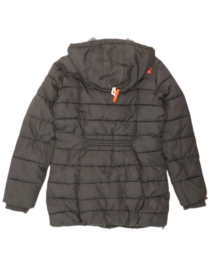 Superdry ženska podstavljena jakna s kapuljačom UK 14 srednje sivi poliester