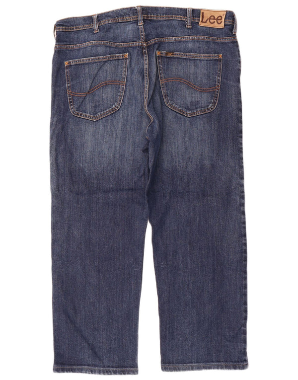Lee Mens Brooklyn Straight Jeans W40 L27 Plavi pamuk