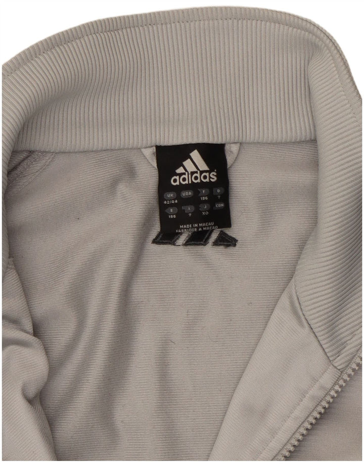 ADIDAS Mens Tracksuit Top Jacket UK 42/44 Large Grey Polyester