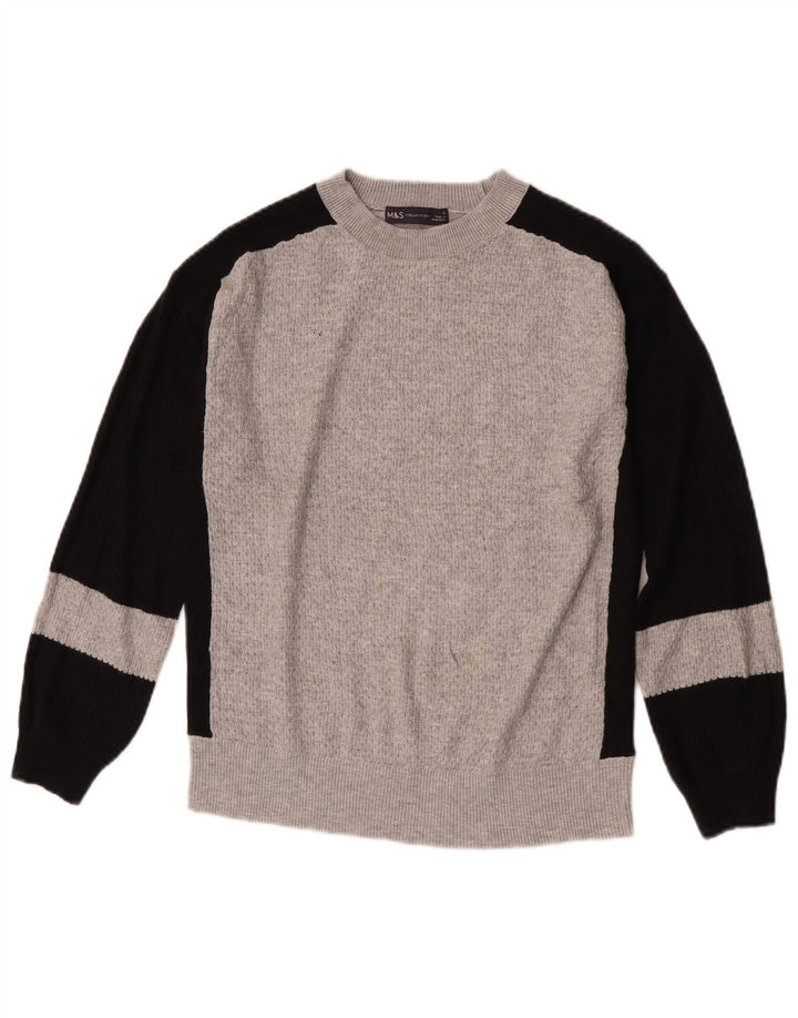 Marks & Spencer ženski džemper s okruglim izrezom UK 10 Small Gray