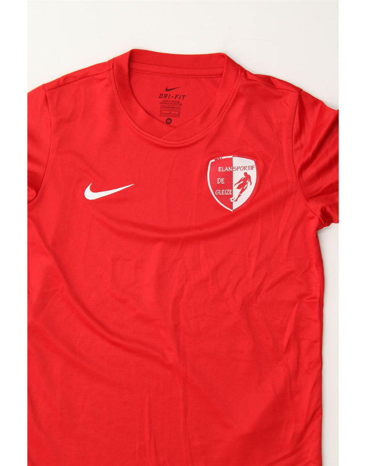 NIKE Boys Dri Fit Graphic T-Shirt Top 10-11 Years Medium Red Polyester Vintage Nike and Second-Hand Nike from Messina Hembry 