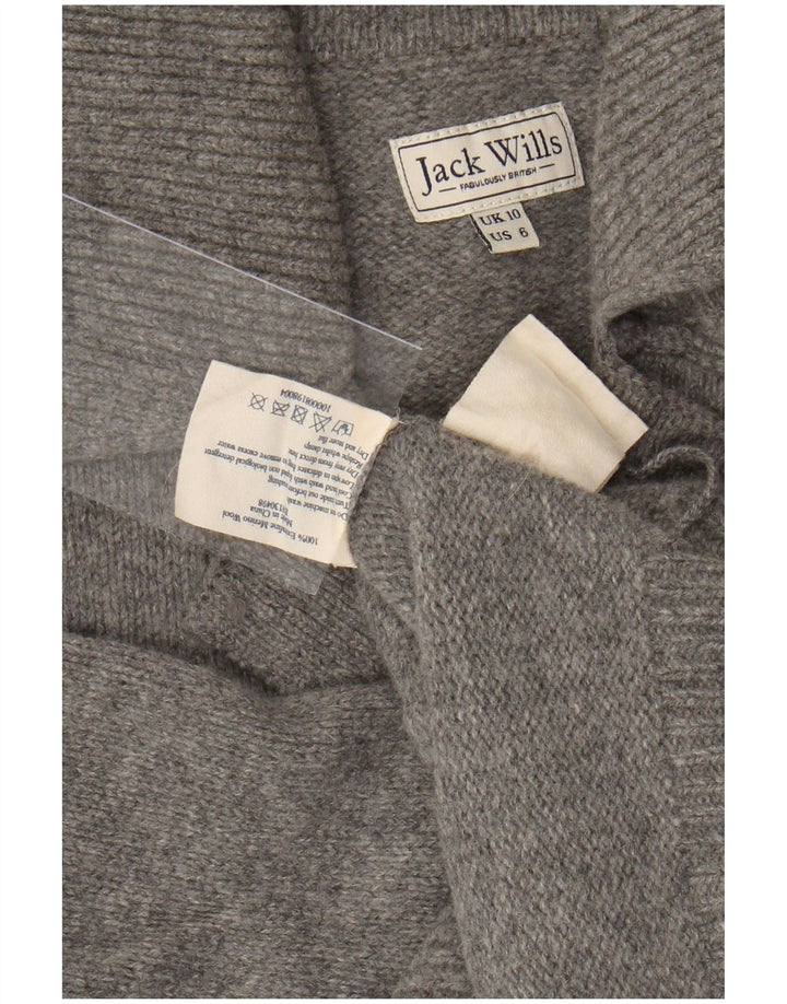 JACK WILLS Ženski preveliki džemper s kardiganom UK 10 Small Gray