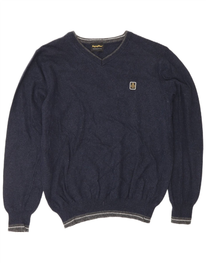 REFRIGIWEAR Ženski džemper s V-izrezom UK 16 Veliki tamnoplavi vuneni