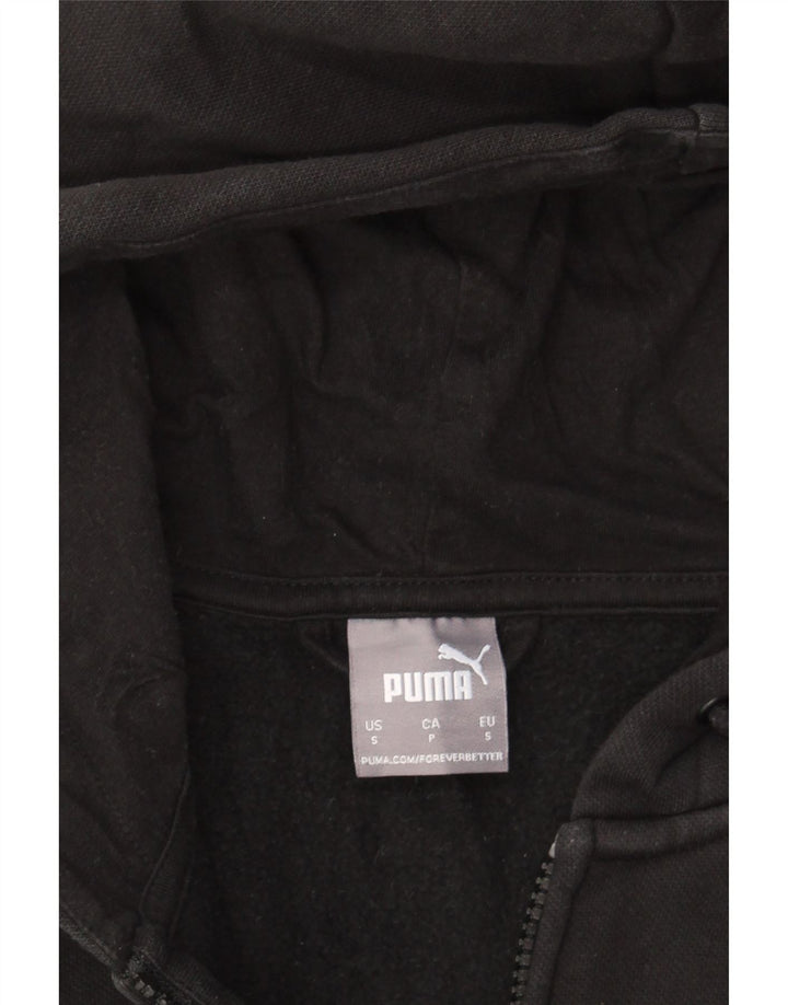 PUMA Mens Zip Hoodie Sweater Small Black Cotton Vintage Puma and Second-Hand Puma from Messina Hembry 