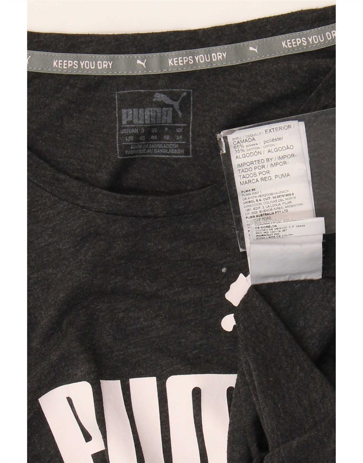 Puma majica kratkih rukava s grafičkim motivima, UK 14 srednje sivi poliester