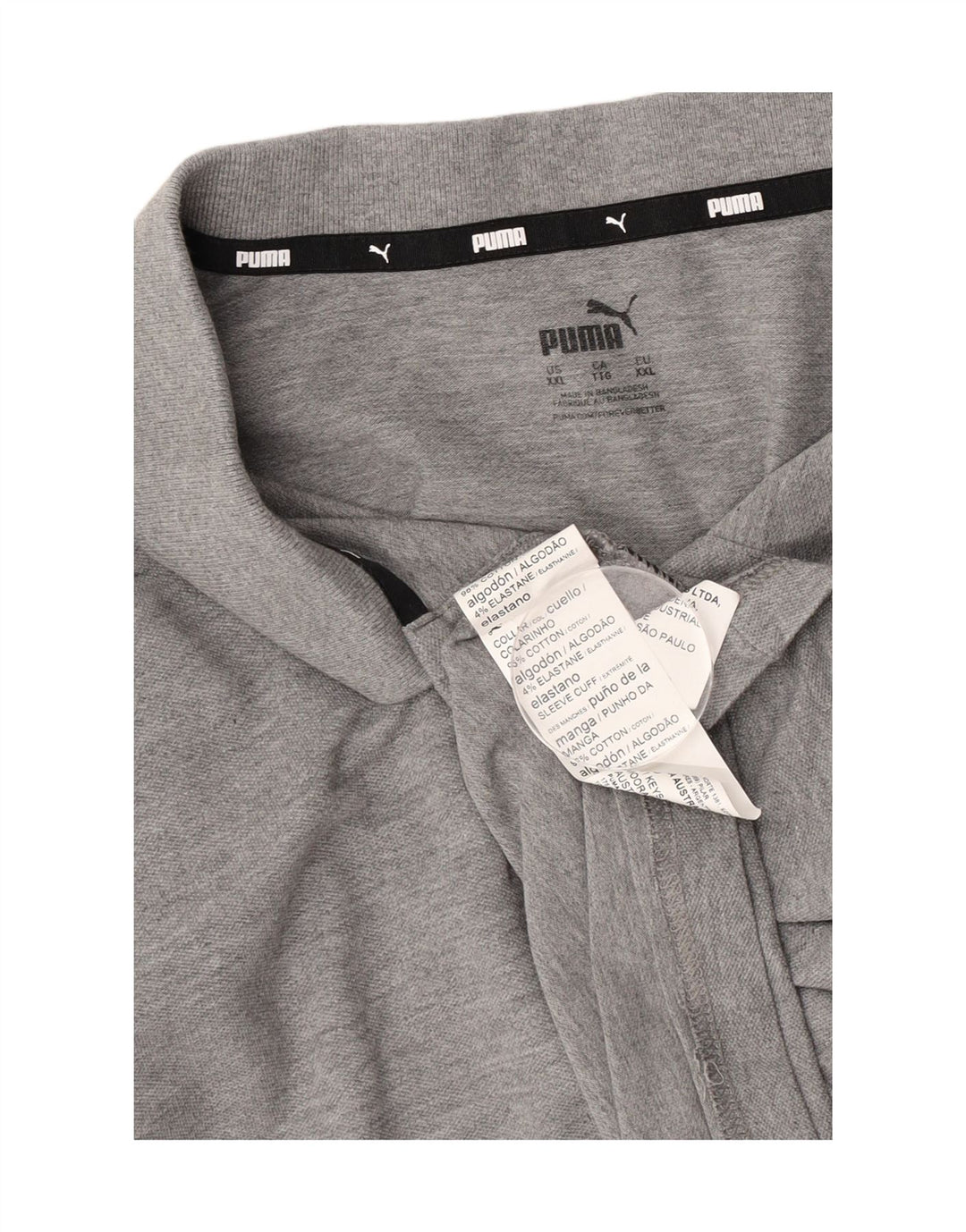 Puma muška polo majica 2XL sivi flekasti pamuk