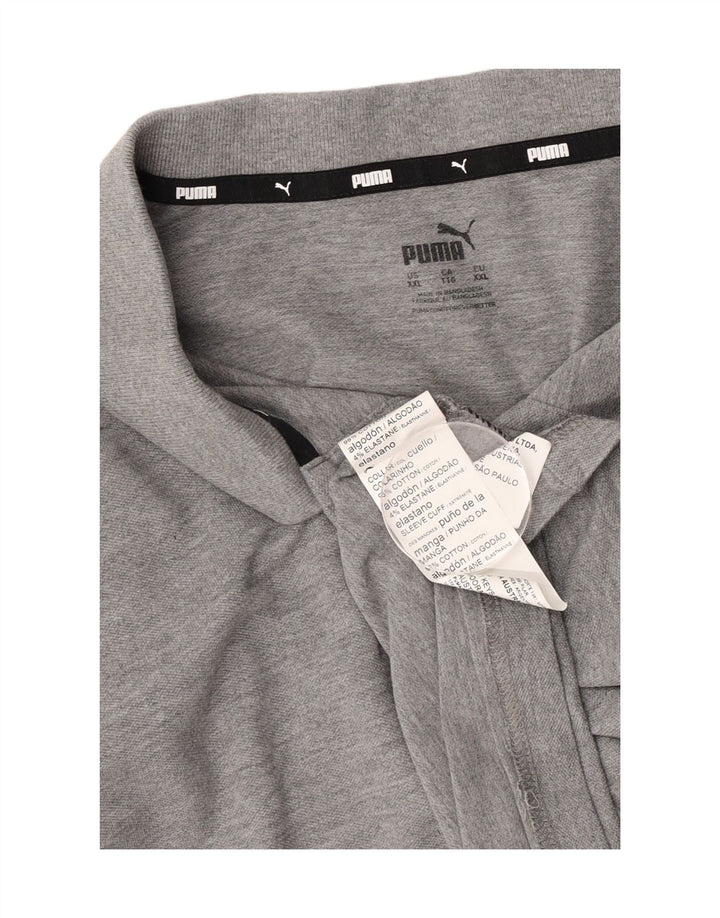 Puma muška polo majica 2XL sivi flekasti pamuk