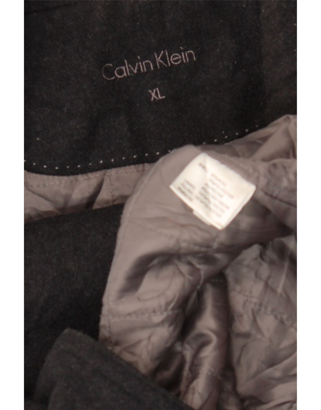 Calvin Klein muški graškasti kaput UK 42 XL crna vuna
