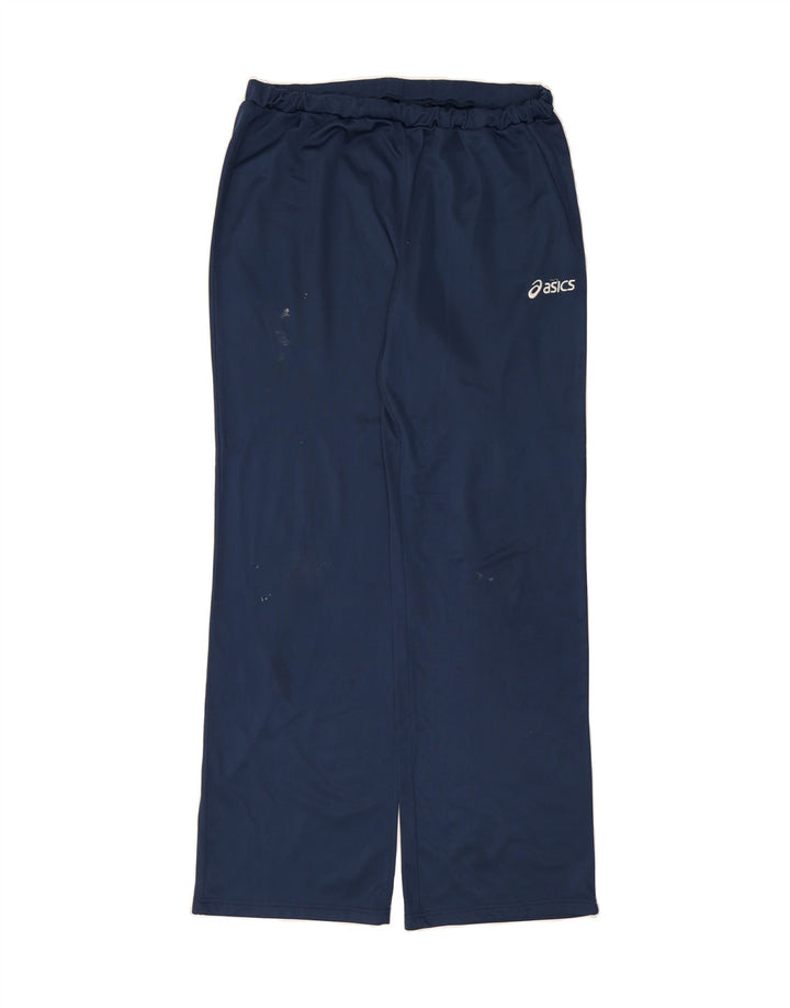 ASICS Mens Tracksuit Trousers 2XL  Navy Blue Polyester Vintage Asics and Second-Hand Asics from Messina Hembry 