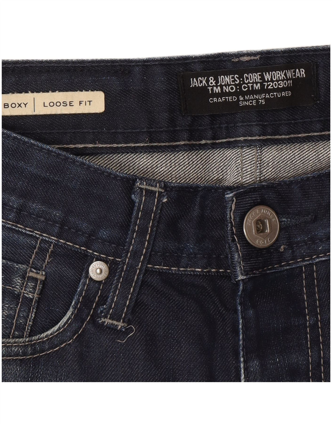 Jack & Jones Muške široke traperice u kutiji W28 L30 Plave