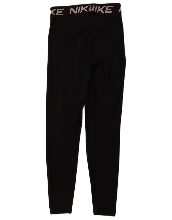 NIKE Ženske Dri Fit grafičke tajice UK 8 Male crne poliesterske