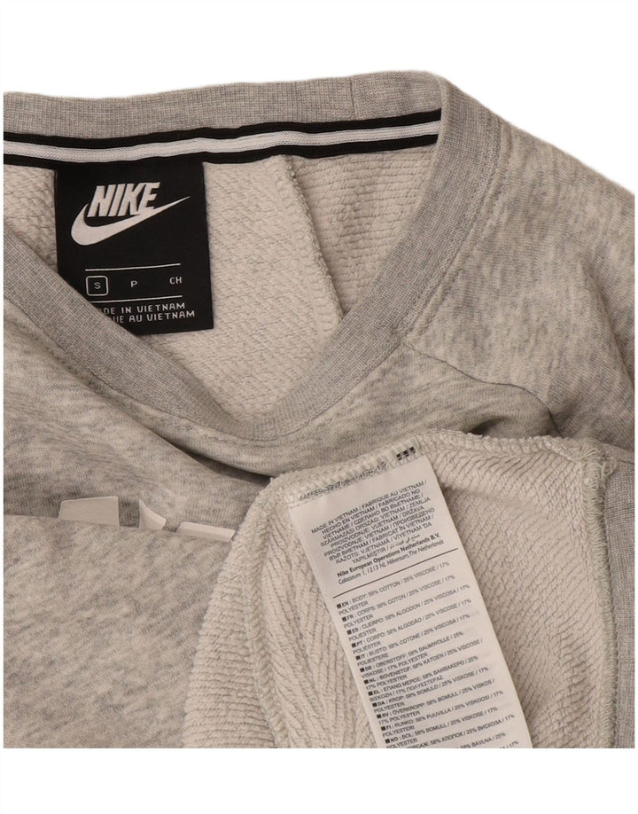 Nike Ženska prekomjerna trenirka s grafičkim motivima UK 10 Mali sivi pamuk