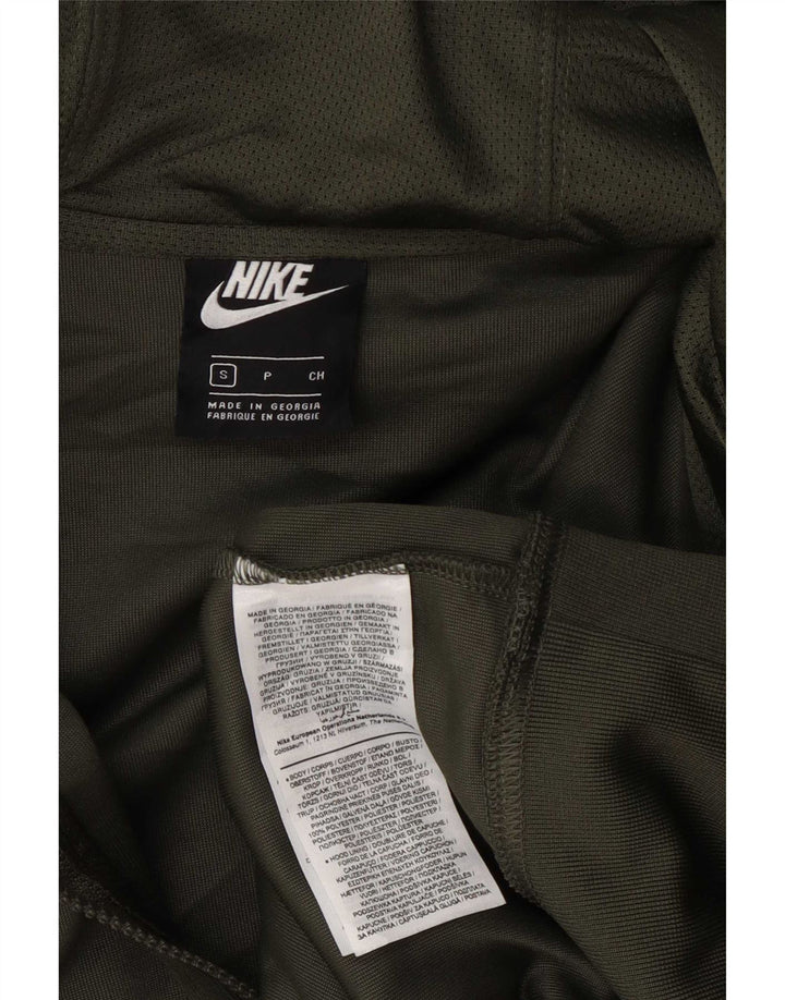 Nike muški pulover s kapuljačom na patentni zatvarač mali zeleni poliester
