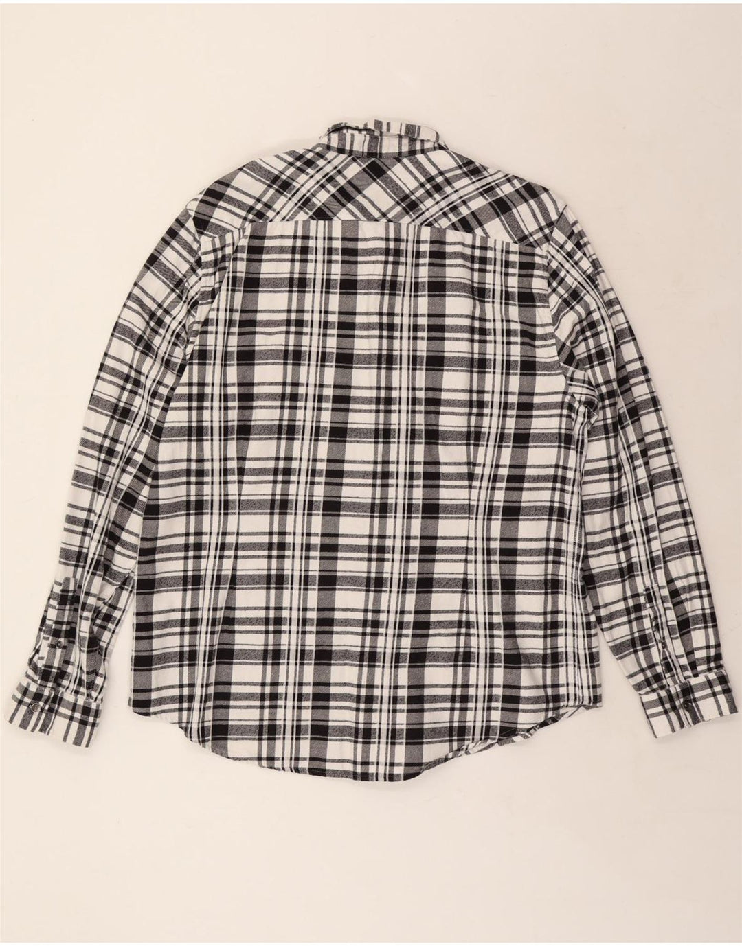 GUESS Muška uska vojna flanelska košulja 2XL crni karirani pamuk